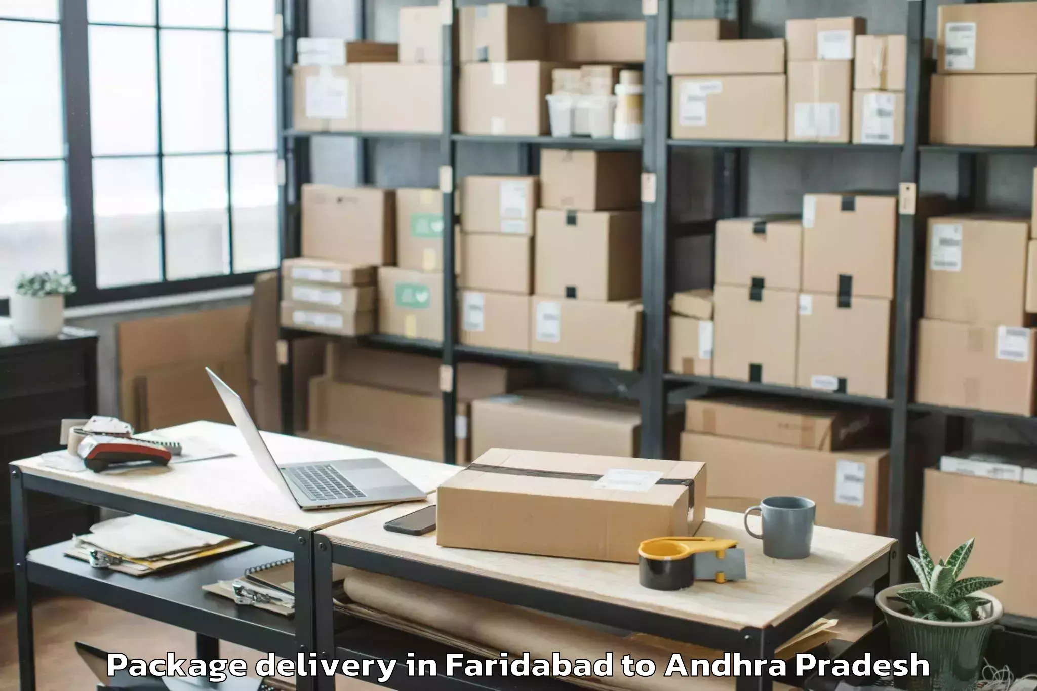 Easy Faridabad to Vadamalapeta Package Delivery Booking